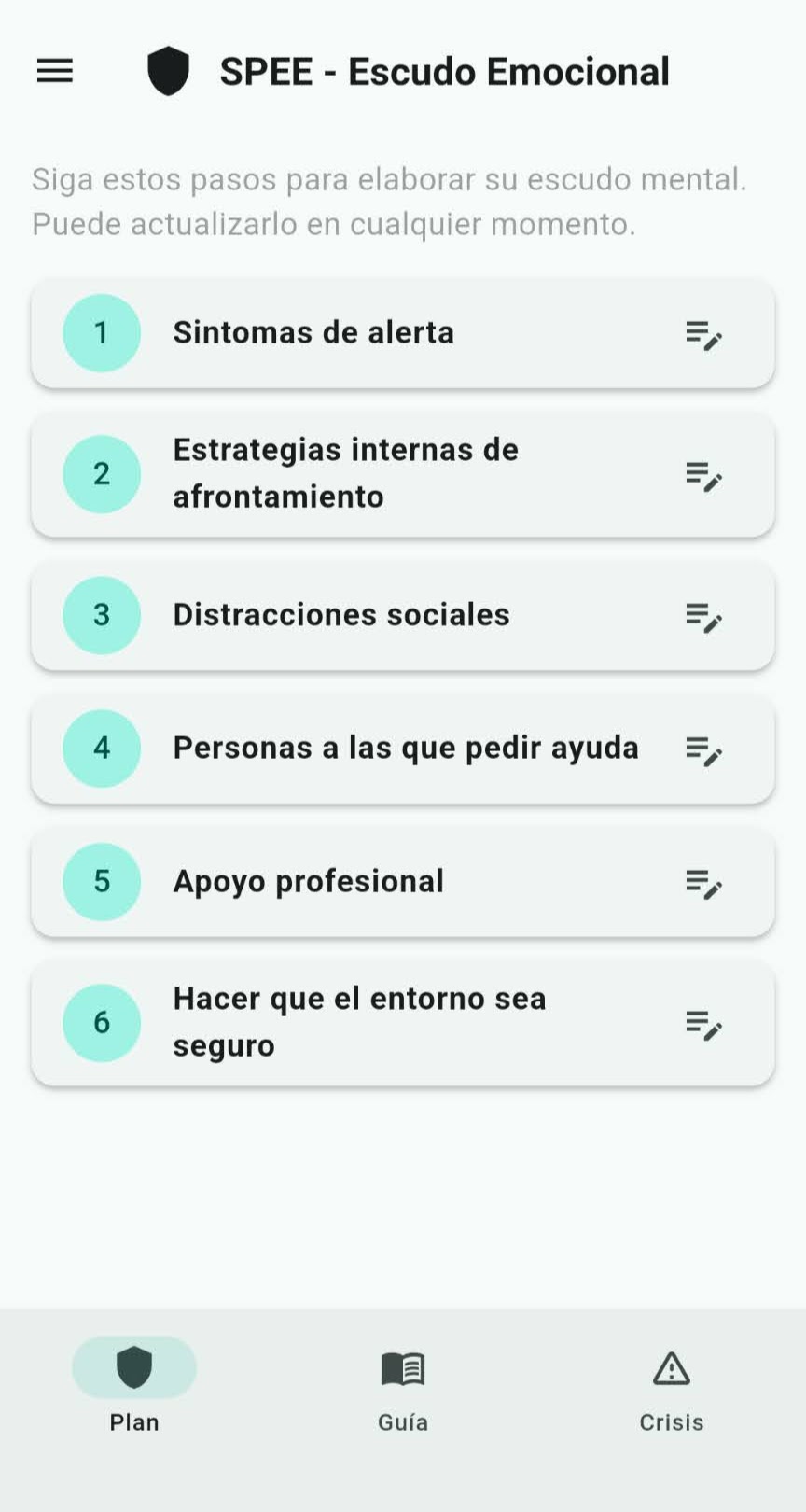 Resumen del Plan de Seguridad de SPEE